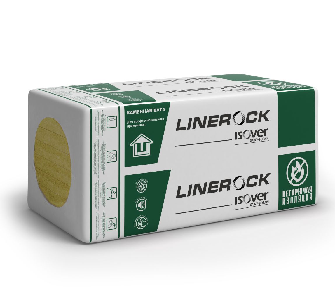 Плита минераловатная теплоизоляционная LINEROCK P-125 1200х600х50 100 кг/м3 5 шт