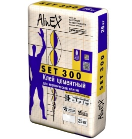 Смесь сухая клеевая цементная AlinEX Set 300 25 кг